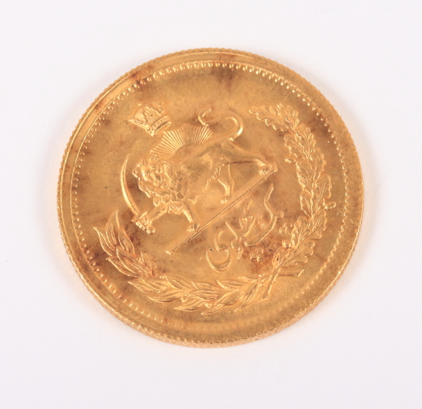 A Persian Pahlavi gold coin - Bild 2 aus 2