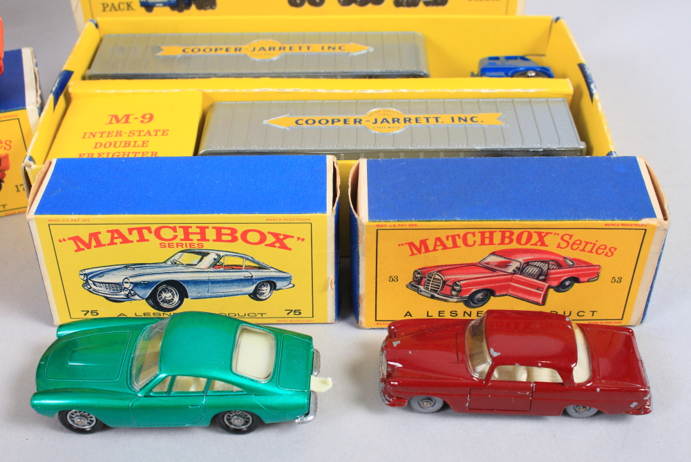 A Matchbox die-cast model set "Major M-9 pack" a Matchbox showroom and service station, a Ferrari - Image 7 of 9