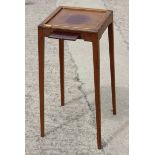 A George III design mahogany urn stand, on square tapered splay supports