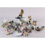 A number of Karl Ens ceramic bird figures and others