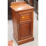 A 19th century mahogany bedside cupboard, 15 1/2" wide x 14 1/2" deep x 32" high