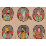 Late 19th / early 20th century Anglo Indian portrait illustrations of Maharaja Ranjit Singh and