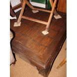 A Chinese carved hardwood bamboo centre low table, 52" square x 16" high