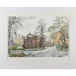 Dennis Flanders: a set of four signed colour prints, views of Sandhurst and Royal Military
