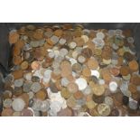 A quantity of British and world coins, various