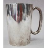 A silver tankard, 8.5oz troy approx