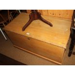 A waxed pine blanket box, 40" wide