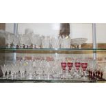 An extensive suite of Waterford cut crystal drinking glasses, various, and other glassware