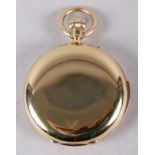 An 18ct gold cased full hunter quarter repeater pocket watch by Charles Frodsham with white enamel