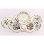 Seven Portmeirion botanical plates and other decorative china
