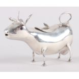 A Continental white metal cow creamer, 4.6oz troy approx