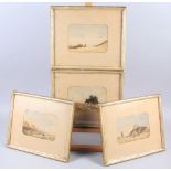 Four Victorian watercolours of places around Dover, 4 1/2" x 6 1/2", in gilt strip frames