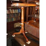 A 19th century mahogany rectangular tilt top occasional table, 21" wide