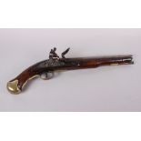 An 1805 pattern Tower Armories flintlock contract sea service pistol with walnut stock, 19 1/2" high