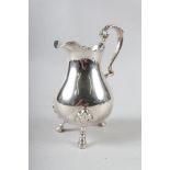 A Georgian design silver cream jug, 6.3oz troy approx