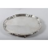 A silver cinquefoil salver, 40oz troy approx