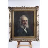 A 19th century oil on canvas portrait of Thomas Carr, 20" x 16", in gilt frame
