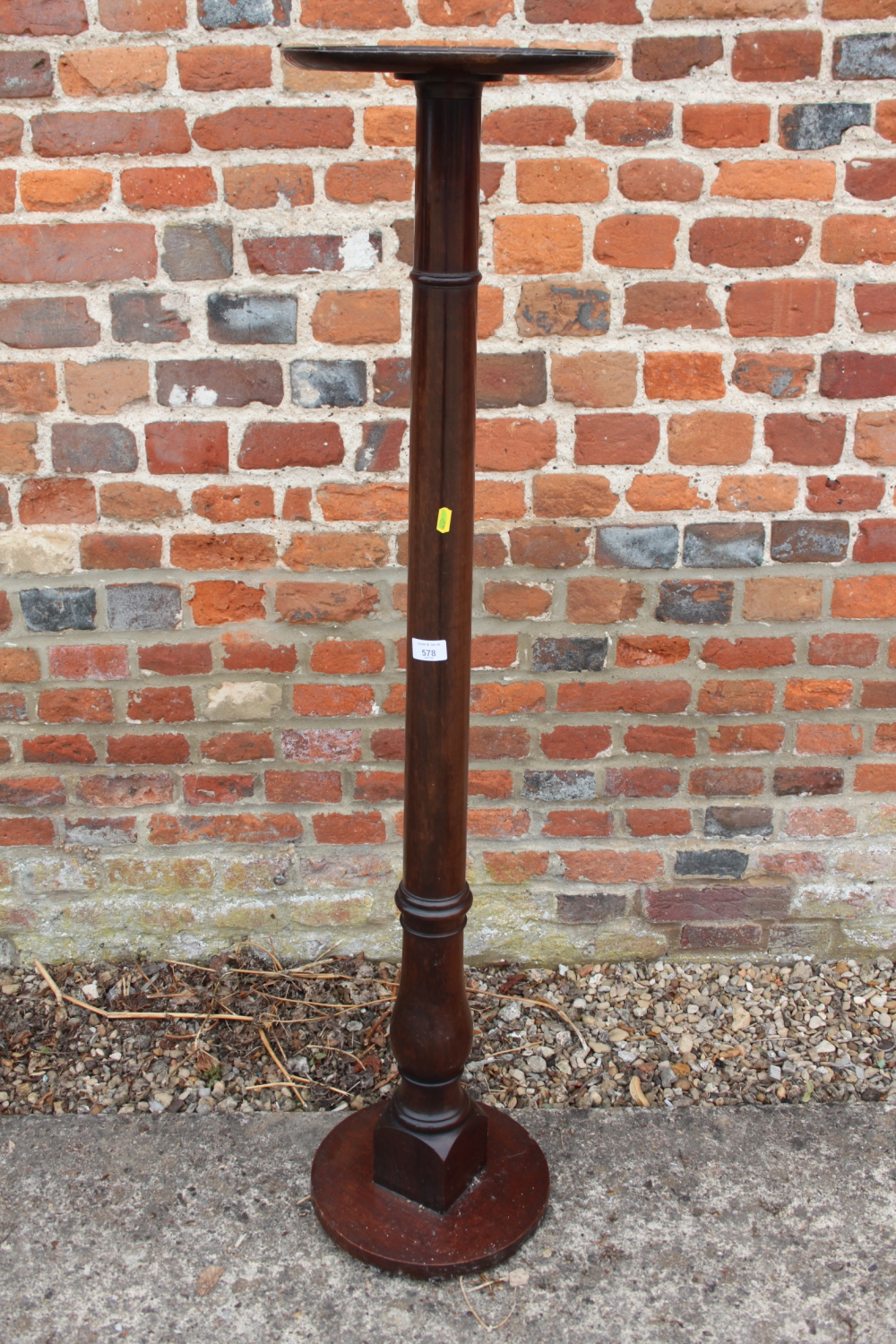 A mahogany jardiniere stand, on a circular base - Image 2 of 2