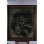 After David Shepherd: an oleograph, "Study for oil "muck" and Sunlight", in gilt frame