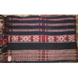 An Ikat panel of striped design from Savu, Indonesia, 93" x 61"