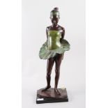 James Butler, 1989: a limited edition bronze figure, "Little Dancer" VII/X, on black marble base, 22
