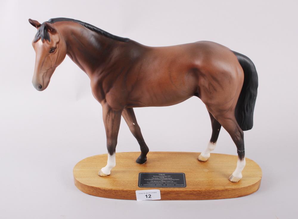 A Beswick Connoisseur model, "Troy", on oval base, 11 1/2" high