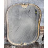 A toleware black and gilt tray, 30" wide
