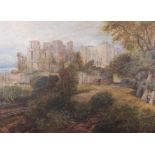 David Cox: watercolours, "Kenilworth Castle", 16 1/2" x 22 1/2", in gilt strip frame