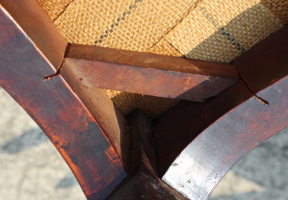 A Harlequin set of six William IV rosewood loop back dining chairs with stuffed over seats, on - Image 5 of 5