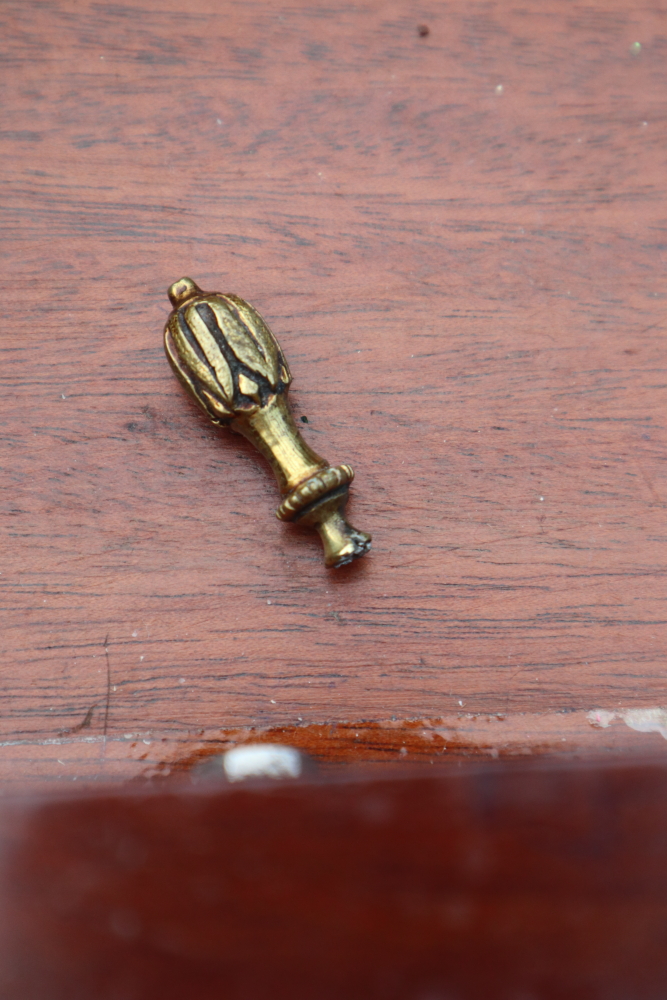 A late 19th century mahogany inlaid side cabinet with raised mirror back over enclosed panel door, - Image 2 of 5