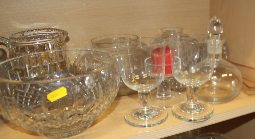 A Stuart art glass part table service, a Waterford bowl (chipped), Dartington drinking glasses, - Image 3 of 9