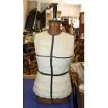 A fabric dressmaker's mannequin