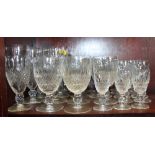 A Waterford crystal "Colleen" pattern part table service of drinking glasses