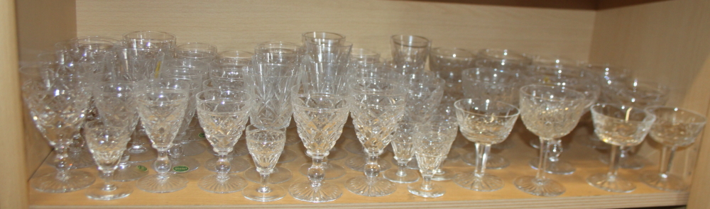 A Stuart art glass part table service, a Waterford bowl (chipped), Dartington drinking glasses, - Image 7 of 9