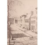 Dan Swain: a limited edition etching, "Tyson Street, 132/300, in gilt frame