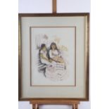 M Masteur?: a limited edition print, "Pretoria Market", 1/2, in gilt frame, seven prints, studies of