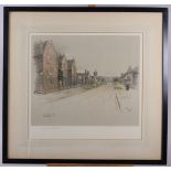 Cecil Aldin: a signed colour print, "Lygon Arms Broadway", in strip frame