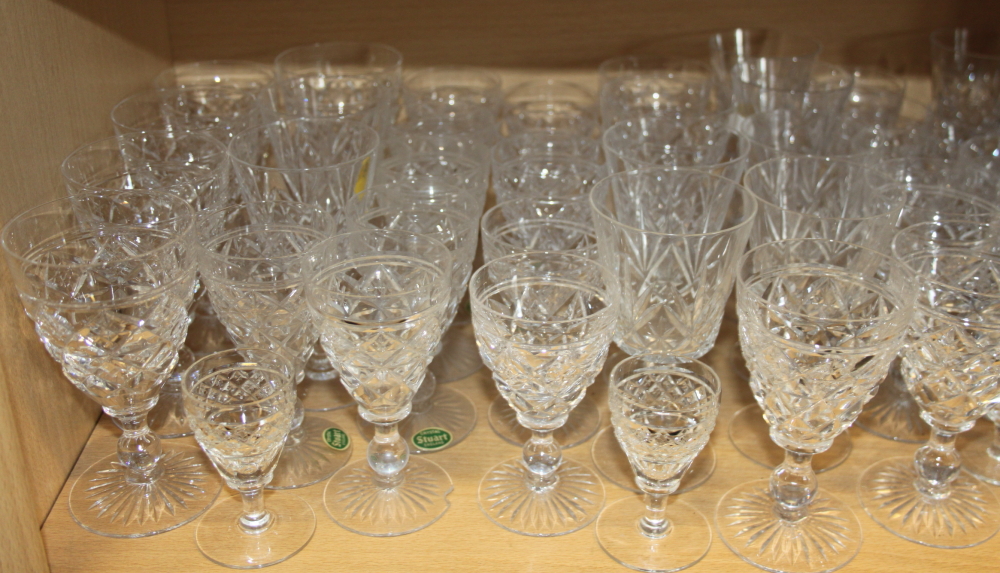 A Stuart art glass part table service, a Waterford bowl (chipped), Dartington drinking glasses, - Image 8 of 9