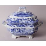 A Spode "Italian" pattern two-handled tureen and cover, 13" wide