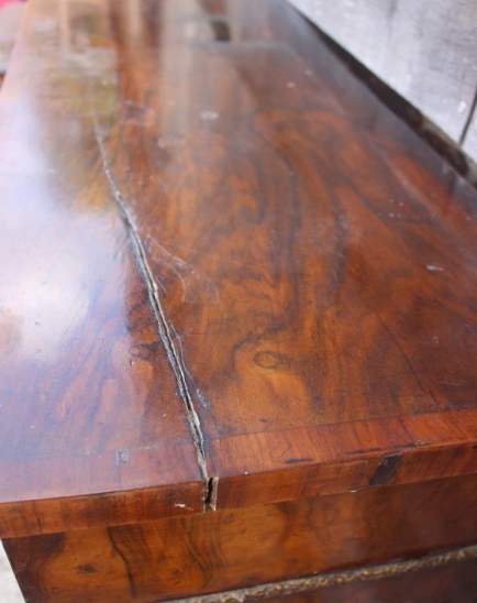 A late Victorian walnut and banded credenza/pier cabinet enclosed two arch top mirror panelled - Image 2 of 2