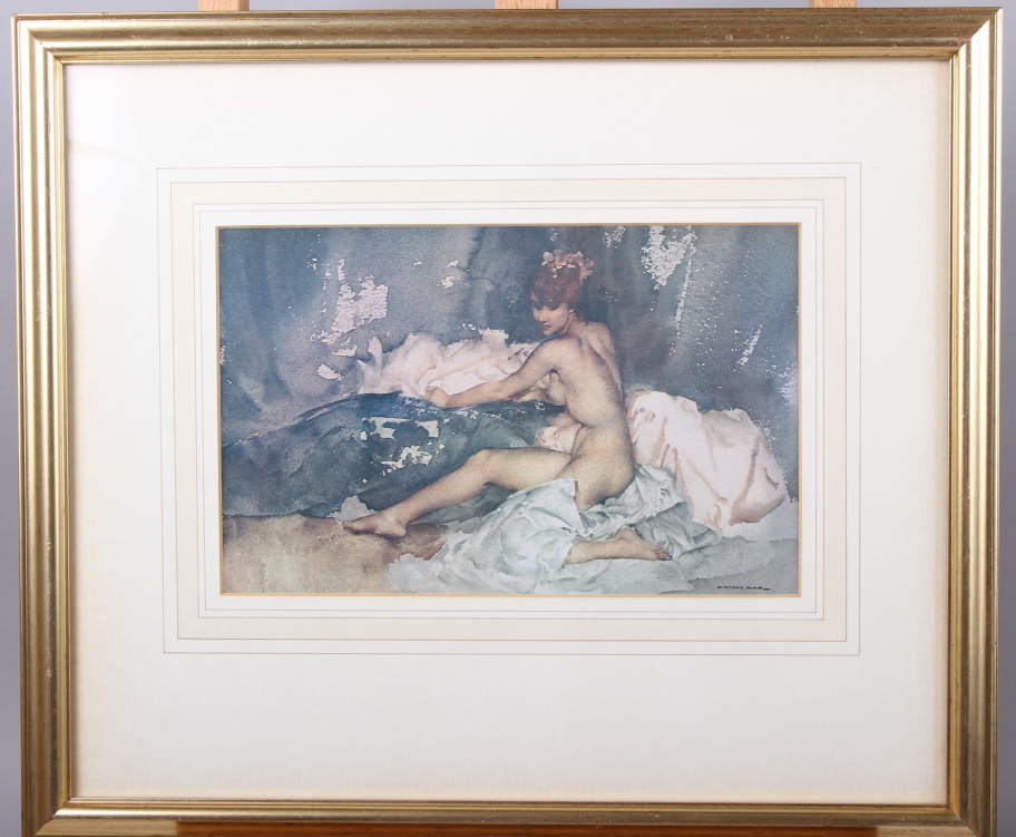 After Russell Flint: two colour prints, "Graceful Disarray" and "Masters of the Moon", in gilt strip - Image 2 of 2