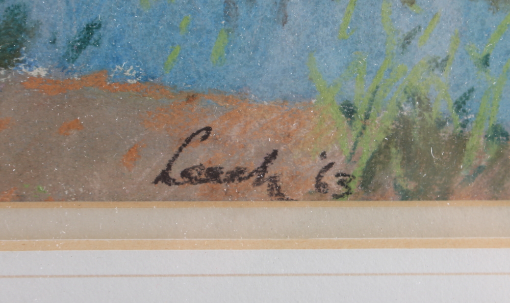 Leech, '63: pastels, old pollard willow, 11" x 14 1/4", in strip frame - Image 3 of 3