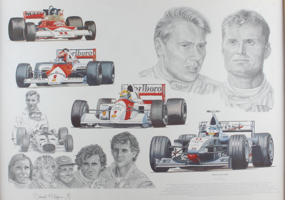 Stuart MacIntyre: a pair of limited edition coloured prints, tributes to Michael Schumacher and - Image 3 of 4