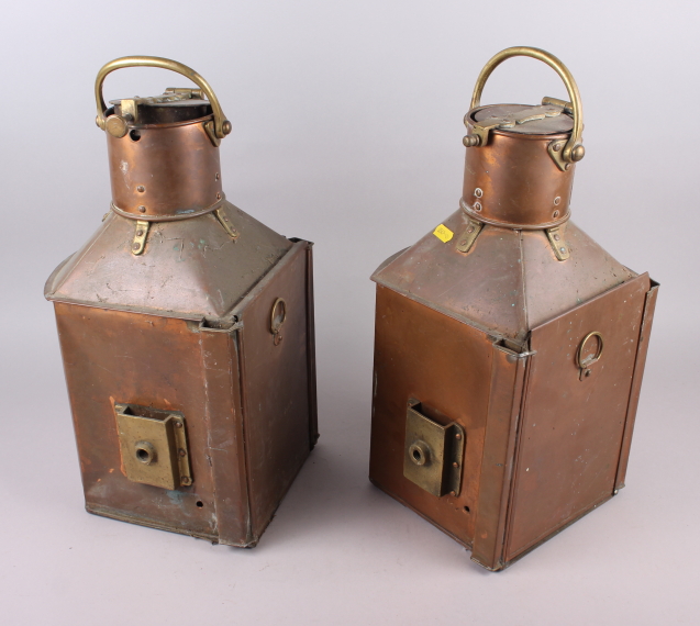Two copper port navigation lights (now converted to electricity) - Image 4 of 4
