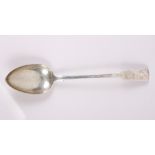 A George III Scottish silver fiddle pattern serving spoon, Edinburgh 1815, Mitchell & Russell, 3oz