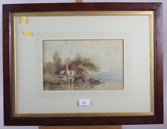 John Moyer Heathcote: watercolours, "Ben Lomond from Tarbert", 9 3/4" x 15", in oak frame, and a