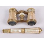 A pair of mother-of-pearl opera glasses