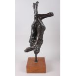 † Ralph Brown: a bronze figure group, "Divers", on square wooden base, 21 1/2" high overall († ARR