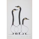 Benjamin Chee Chee: a limited edition coloured print of three birds, "Friends"