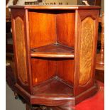 A Chinese burr wood octagonal bookcase table, 26" dia x 25" high